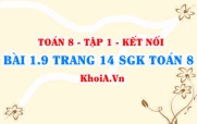 Bài 1.9 trang 14 SGK Toán 8 tập 1 Kết nối tri thức